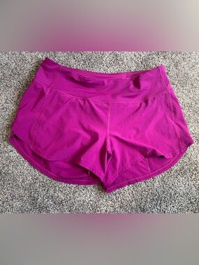 lululemon athletica Women's Fuchsia Running Shorts with Wide Waistband